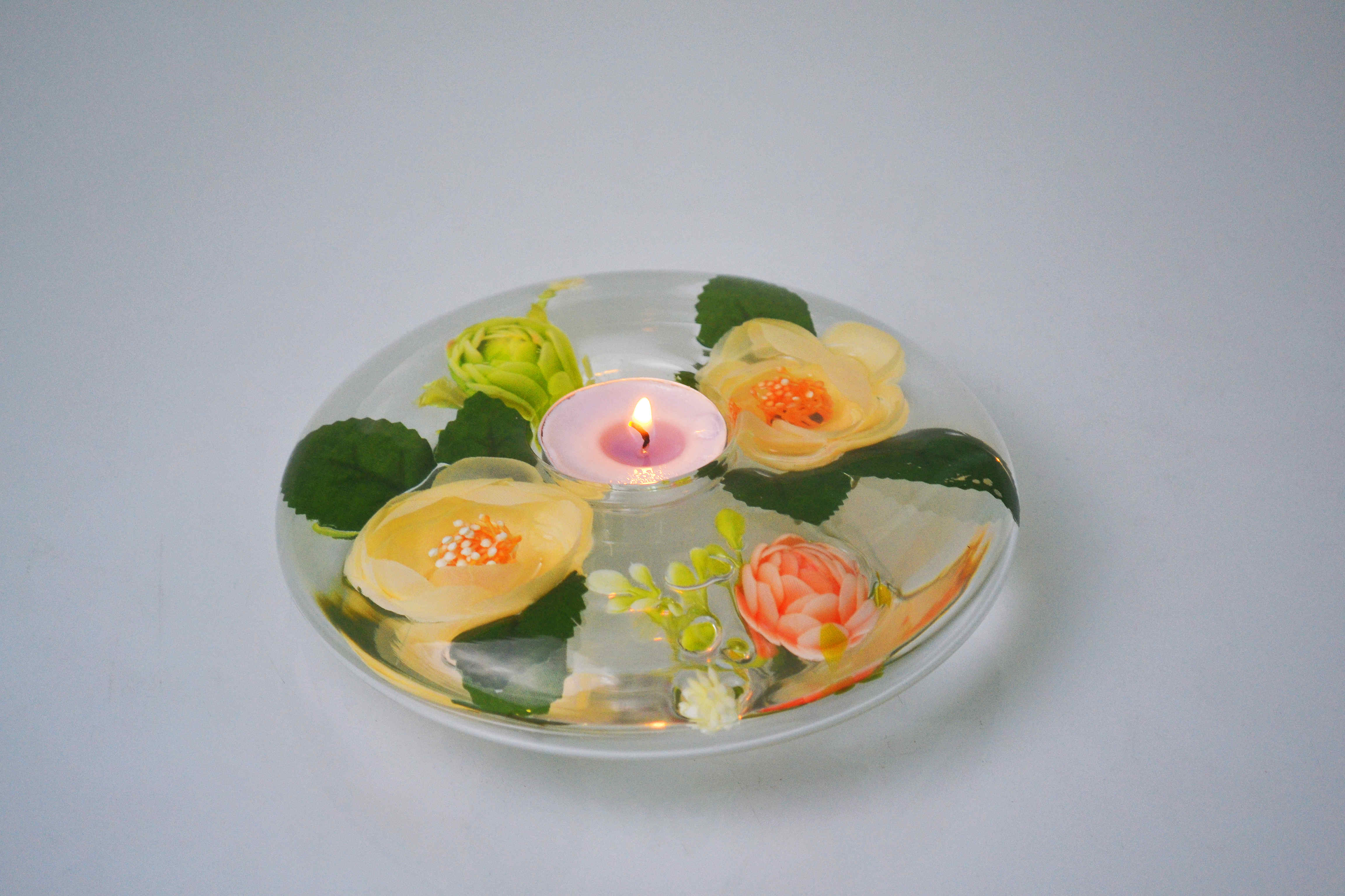 Holiday Gifts Artistic Creation Simulate Flower Candle Holder