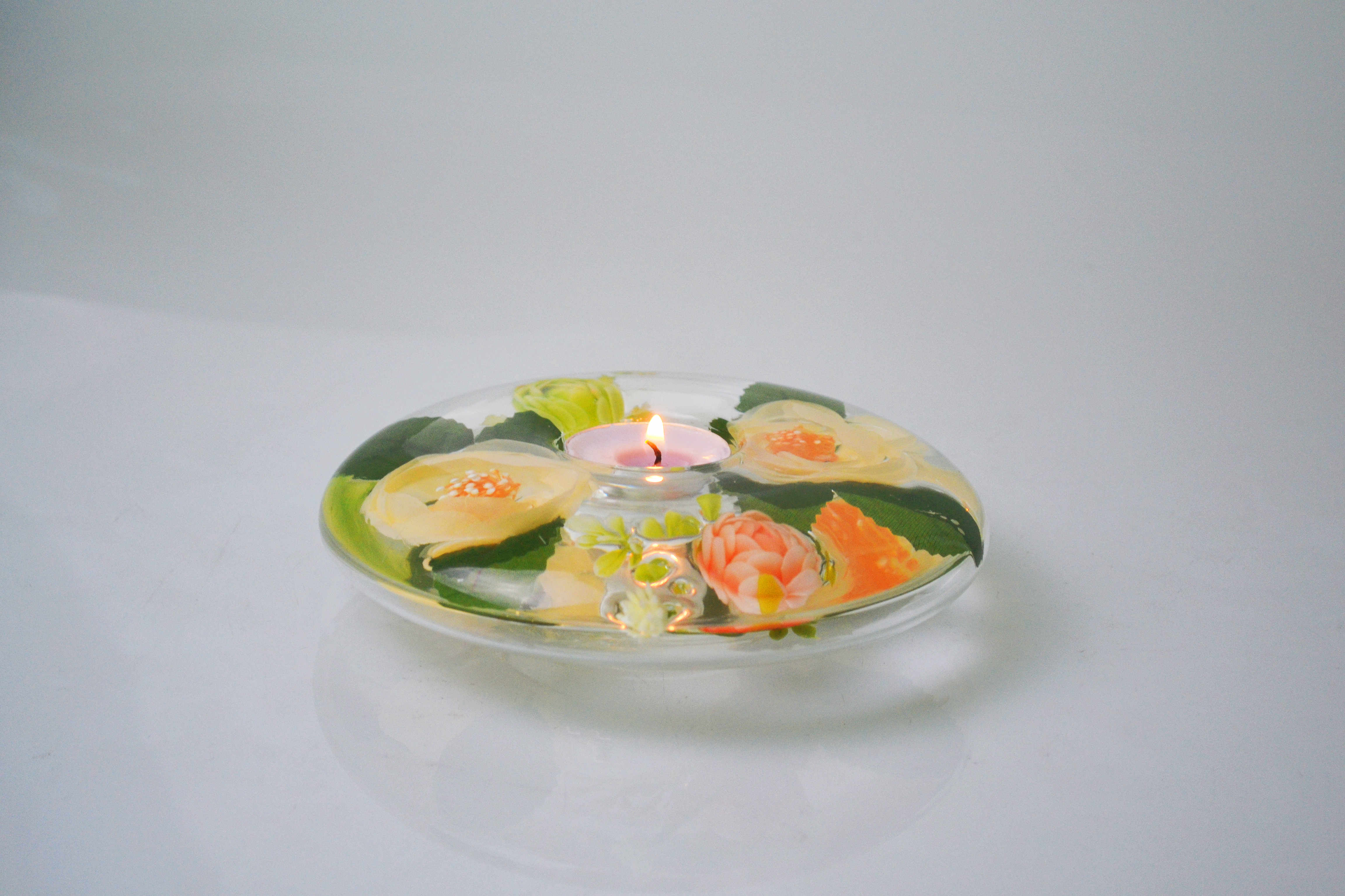 Holiday Gifts Artistic Creation Simulate Flower Candle Holder