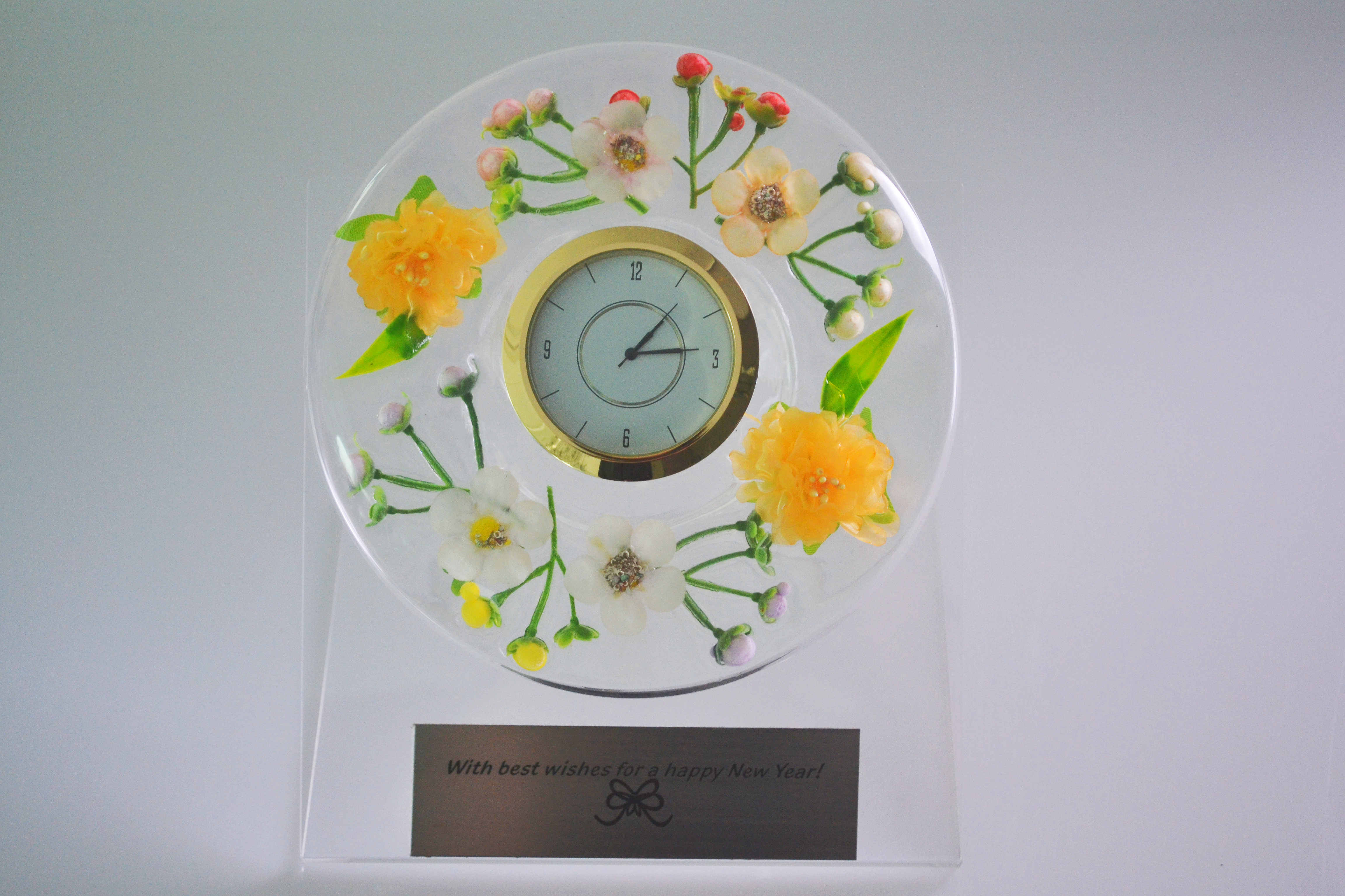 Fresh Design Flower Watch Desktop Decoration Holiday Gifts